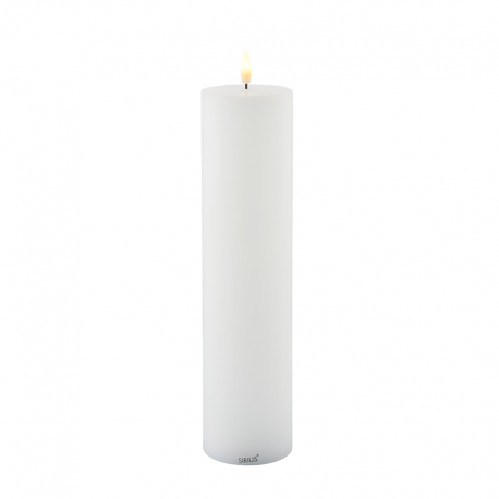 Vela Recarregável Led Ø7,5x30cm Branco - Sille - Sirius SIRIUS SR80625