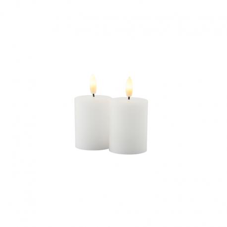 Juego de 2 Mini Velas Recargables 6,5cm Blanco - Sille - Sirius SIRIUS SR80650