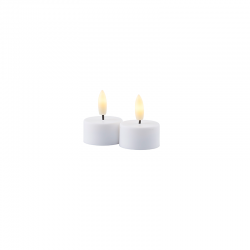 Set of 2 Tealight Rechargeable Candles White - Sille - Sirius