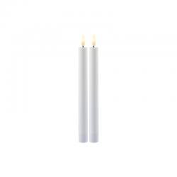 Conj. 2 Velas Recarregáveis Altas Branco - Sille - Sirius