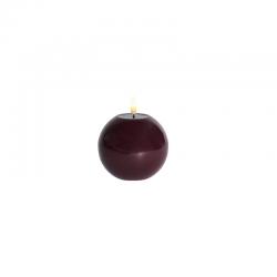 Lacquer Ball Candle Led 10cm Bordeaux - Sille - Sirius SIRIUS SR80924