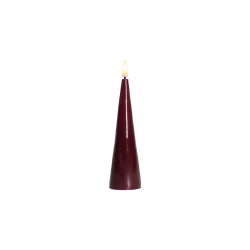 Lacquer Cone Candle Led 17cm Bordeaux - Sille White - Sirius SIRIUS SR80925