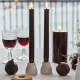 Juego de 2 Velas Recargables 20cm Bordeaux - Sille - Sirius SIRIUS SR80927
