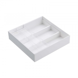 Extendable Cutlery Tray with Slide White - Tower - Yamazaki