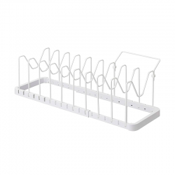 Extendable Pot Lid and Pan Holder White - Tower - Yamazaki
