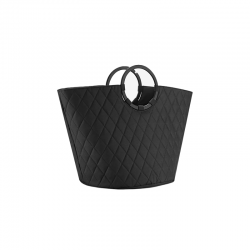 Bolsa para Ropa Sucia S con Asas Rombo Negro - Loophome - Reisenthel