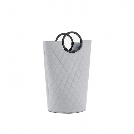 Laundry Bag M with Handles Rhombus Black - Loophome Light Grey - Reisenthel REISENTHEL RTLVS7062
