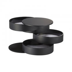 Caja para Acesorios de 4 Compartimientos Negro - Tower - Yamazaki