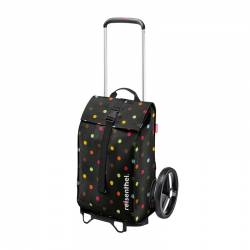 Trolley com Saco Enrolável Pontos - Citycruiser Preto - Reisenthel