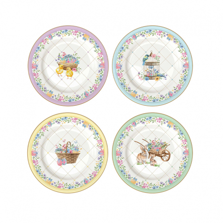Set of 4 Dessert Plates - Spring Bloom - Easy Life EASY LIFE ELR0924SPBL