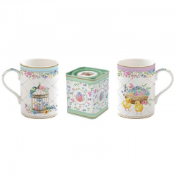 Juego de 2 Tazas y Lata para Té - Spring Bloom Multicolor - Easy Life EASY LIFE ELR1497SPBL