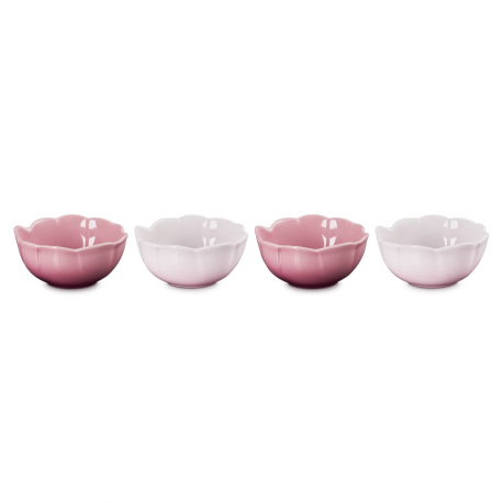 Set of 4 Rose Quartz and Shell Pink Petal Bowls - Jardin - Le Creuset LE CREUSET LC89411003219003