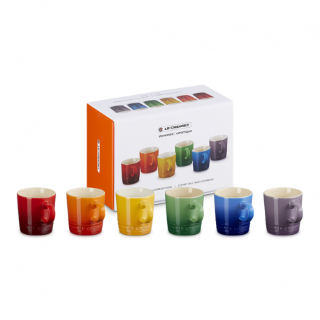 Conjunto de 6 Canecas London 100ml - Arco-Íris Sortido - Le Creuset LE CREUSET LC79114105219030