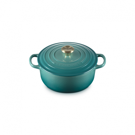 Cast Iron Round Casserole 20cm - Bleu Riviera - Le Creuset LE CREUSET LC21177200994450