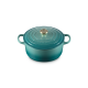 Cast Iron Round Casserole 22cm - Bleu Riviera - Le Creuset LE CREUSET LC21177220994450