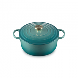 Cast Iron Round Casserole 26cm - Bleu Riviera - Le Creuset LE CREUSET LC21177260994450