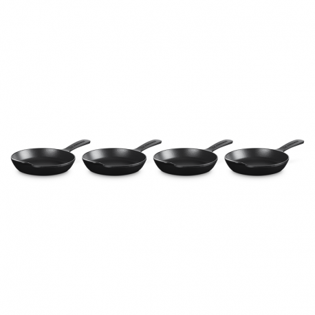 Conjunto de 4 Mini Frigideiras Skillet 16cm - Gourmand Preto - Le Creuset LE CREUSET LC20505160000425