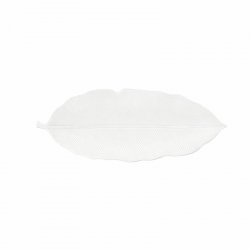 Travessa Folha Tropical 39x16cm - Madagascar Branco - Easy Life EASY LIFE ELR2050LEWH
