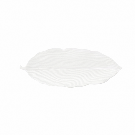 Travessa Folha Tropical 39x16cm - Madagascar Branco - Easy Life EASY LIFE ELR2050LEWH