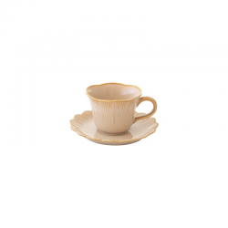 Taza de Café con Plato Terracota - Fleuri - Easy Life EASY LIFE ELR3076FLRT