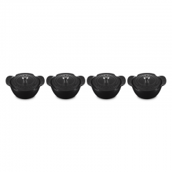 Set 4 Mini Cocottes 11cm Negro - Gourmand - Le Creuset LE CREUSET LC21500110000425