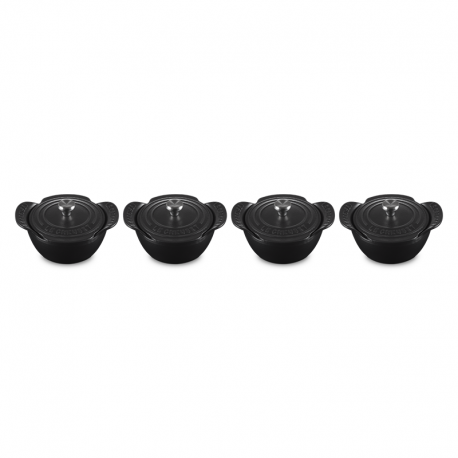 Set 4 Mini Cocottes 11cm Negro - Gourmand - Le Creuset LE CREUSET LC21500110000425