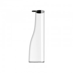 Botella - Vas Transparente Y Tapa En Negro - Italesse