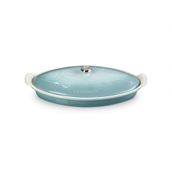 Oval Fish Baker with Lid 34cm Sea Salt - Heritage - Le Creuset LE CREUSET LC81065607170150