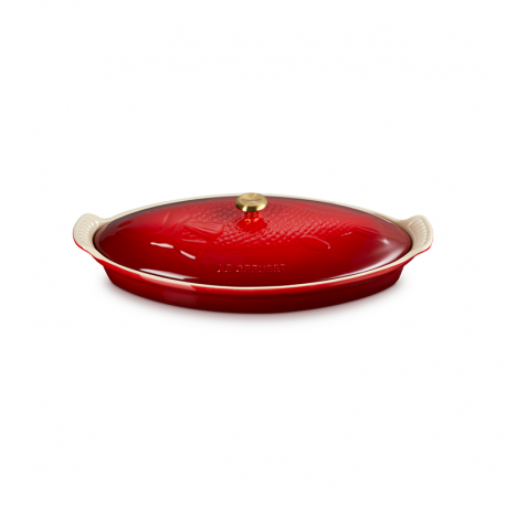 Fuente Ovalada para Pescado con Tapa 34cm Cerise - Heritage - Le Creuset LE CREUSET LC81065600600350