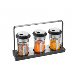 Set Frascos para Especias y Hierbas - X-Plosion Negro - Gefu GEFU GF34654