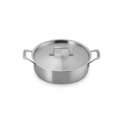 Caçarola Baixa com Tampa 26cm 3-Ply - Essential Inox - Le Creuset LE CREUSET LC53077260010000