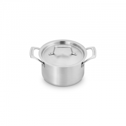 Cacerola Profunda con Tapa 18 cm 3-Ply - Essential Inox - Le Creuset