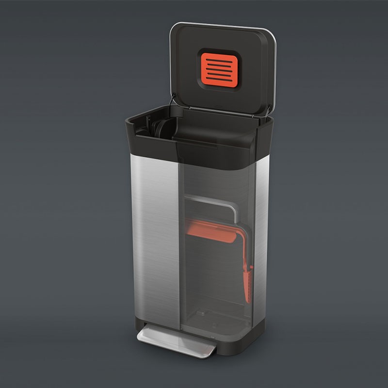 Trash Compactor Titan 30 Silver Joseph Joseph