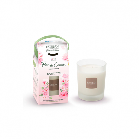 Refillable Scented Candle 180g - Cherry Blossom - Esteban Parfums ESTEBAN PARFUMS ESTBFC-009