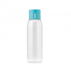 Water Bottle With Hydration Counting Lid Blue - Dot - Joseph Joseph
