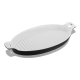 Serving Platter with Tongs - Presento Steel, Black And White - Gefu GEFU GF89584