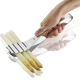 Serving Platter with Tongs - Presento Steel, Black And White - Gefu GEFU GF89584