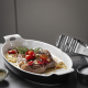Serving Platter with Tongs - Presento Steel, Black And White - Gefu GEFU GF89584