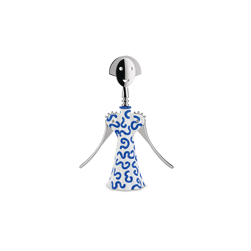 Saca-Rolhas Branco e Azul Delf - Anna G. - Alessi