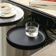 23cm Round Black Tray - Pleats - Alessi ALESSI ALESJK02/23B