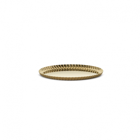Tabuleiro Redondo 23cm Dourado - Pleats - Alessi ALESSI ALESJK02/23GD