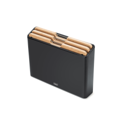 3-Piece Bamboo Chopping Board Set - Folio Steel Black - Joseph Joseph JOSEPH JOSEPH JJ1000077