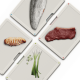 Conjunto 4 Tábuas de Corte com Estojo - Folio Steel Pedra - Joseph Joseph JOSEPH JOSEPH JJ1000072