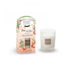 Vela Recargable 180gr Melocotón Vino - Nature Universe - Esteban Parfums ESTEBAN PARFUMS ESTBPV-013