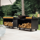 Black Wood-Fired Barbecue Island - 100 PRO Black - Ofyr OFYR OI4B100C