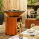 Barbecue a Lenha Classic+ Storage Corten 100 Castanho - Ofyr OFYR OC3C100
