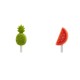 Moldes Para Frutas Tropicales (4Un) Rojo E Amarillo - Lekue LEKUE LK3400260SURU150
