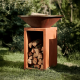 Barbacoa de Leña Classic+ Storage Corten 85 Marrón - Ofyr OFYR OC3C85