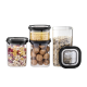 Conjunto de 4 Recipientes Herméticos - Pantry Transparente E Preto - Gefu GEFU GF12806