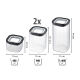 4-Piece Food Storage Container Set - Pantry Transparent And Black - Gefu GEFU GF12806